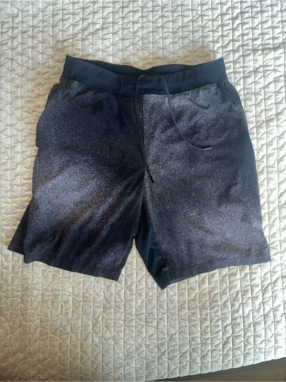 lululemon athletica Men's Black Speckled Athletic Shorts